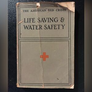 Vintage American Red Cross Life Saving and Water Safety book 1937 softcover